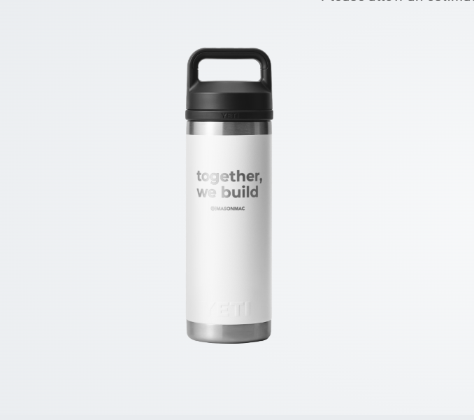 MasonMac Yeti® Rambler 18oz Water Bottle