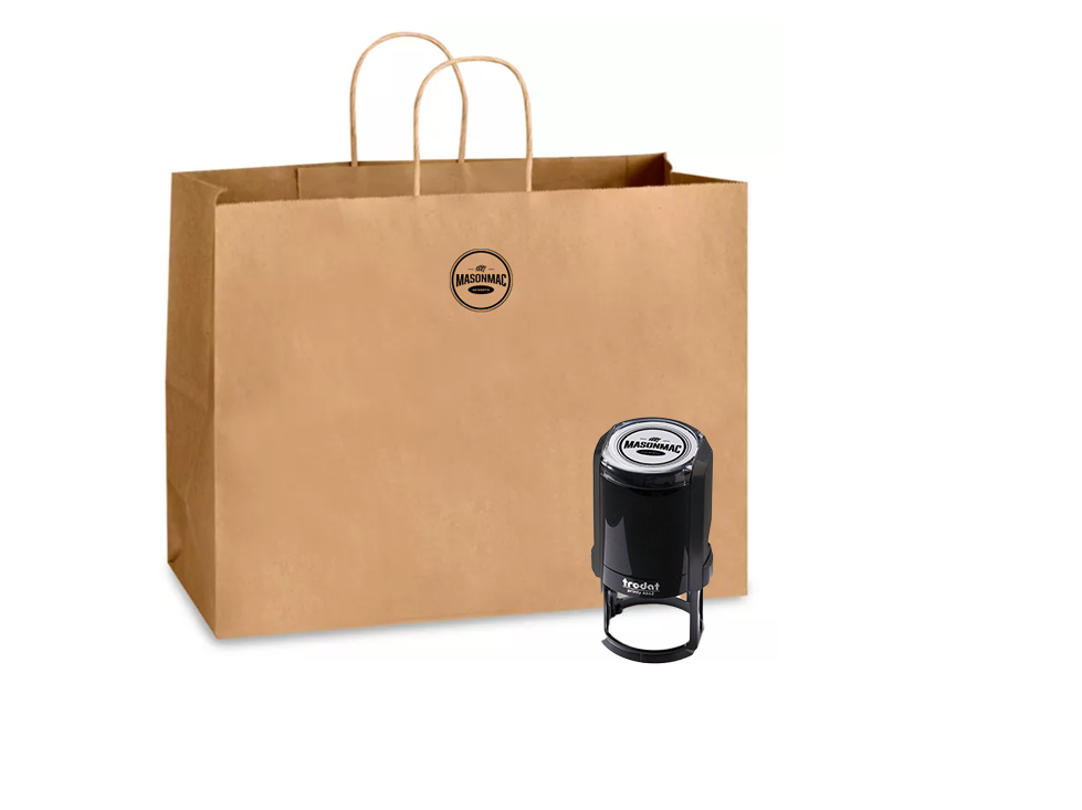 MasonMac Logo Stamp and Paper Shopping Bag Pack