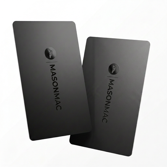 MasonMac card logos rotated 90 degrees clockwise